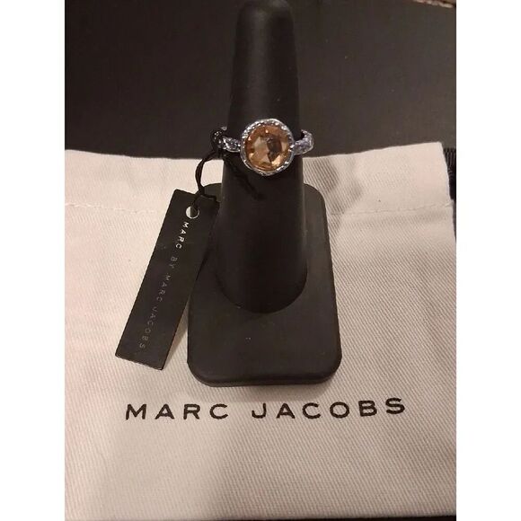 Marc Jacobs Jewelry - Marc Jabobs Sterling Silver Quartz Ring Sighned Size 6 New With Tags And Pouch